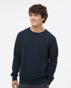 J. America Men's Ripple Fleece Raglan Crewneck Sweatshirt - Image 10