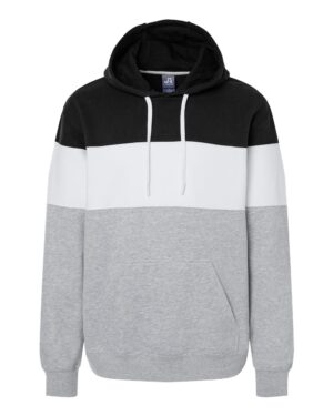 J. America Men's Varsity Fleece Colorblocked Hooded Sweatshirt - Image 7