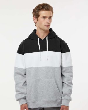 J. America Men's Varsity Fleece Colorblocked Hooded Sweatshirt - Image 10