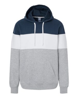J. America Men's Varsity Fleece Colorblocked Hooded Sweatshirt - Image 19
