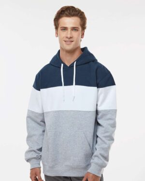 J. America Men's Varsity Fleece Colorblocked Hooded Sweatshirt - Image 22