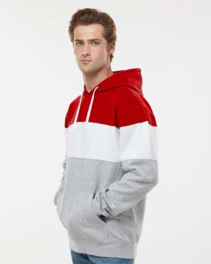 J. America Men's Varsity Fleece Colorblocked Hooded Sweatshirt - Image 35