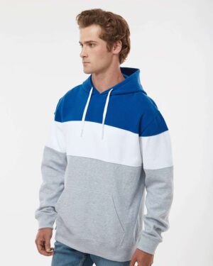 J. America Men's Varsity Fleece Colorblocked Hooded Sweatshirt - Image 41