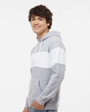 J. America Men's Varsity Fleece Colorblocked Hooded Sweatshirt - Image 29