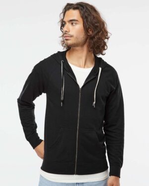 Independent Trading Co. Unisex Icon Lightweight Loopback Terry Full-Zip Hooded Sweatshirt - Image 10