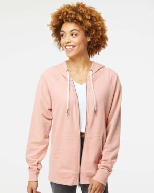 Independent Trading Co. Unisex Icon Lightweight Loopback Terry Full-Zip Hooded Sweatshirt - Image 55