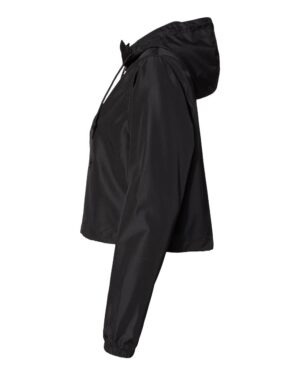 Independent Trading Co. Women's Lightweight Quarter-Zip Pullover Crop Windbreaker - Image 3