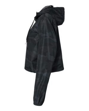 Independent Trading Co. Women's Lightweight Quarter-Zip Pullover Crop Windbreaker - Image 9