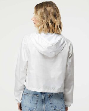 Independent Trading Co. Women's Lightweight Quarter-Zip Pullover Crop Windbreaker - Image 24