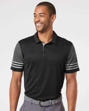 Adidas Men's Striped Sleeve Polo - Image 4