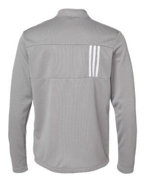 Adidas Men's 3-Stripes Double-Knit Quarter-Zip Pullover - Image 8