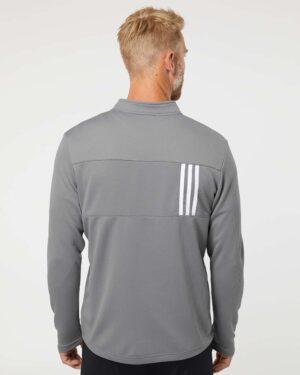Adidas Men's 3-Stripes Double-Knit Quarter-Zip Pullover - Image 12