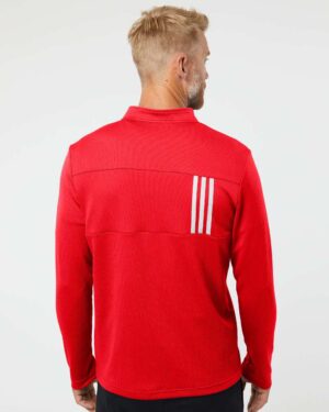 Adidas Men's 3-Stripes Double-Knit Quarter-Zip Pullover - Image 18