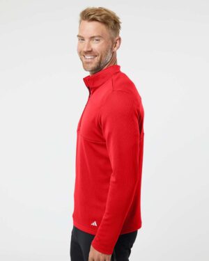 Adidas Men's 3-Stripes Double-Knit Quarter-Zip Pullover - Image 17