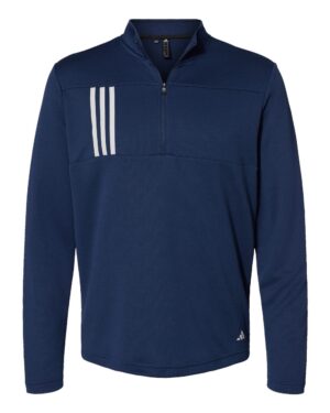 Adidas Men's 3-Stripes Double-Knit Quarter-Zip Pullover - Image 19