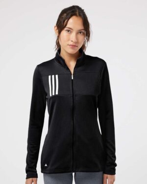 Adidas Women's 3-Stripes Double Knit Full-Zip Jacket - Image 4