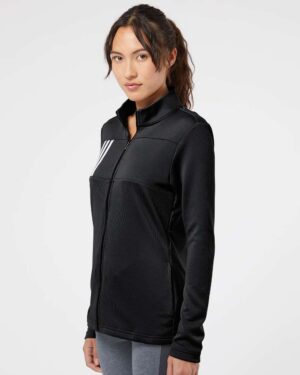 Adidas Women's 3-Stripes Double Knit Full-Zip Jacket - Image 5