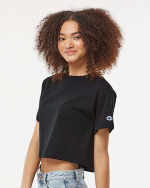 Champion Women's Heritage Jersey Crop T-Shirt - Image 5