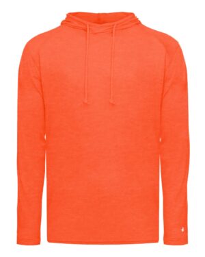 Badger Men's Tri-Blend Surplice Hooded Long Sleeve T-Shirt - Image 3